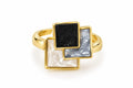 Elegant Gold Geometric Statement Ring