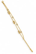 Elegant Gold Double-Layer Crystal Bracelet