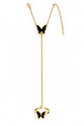 Elegant Black Butterfly Charm Bracelet